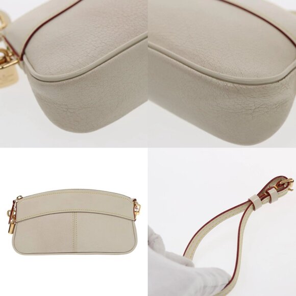 LOUIS VUITTON Suhari Lockit Clutch Bag Leather White M95629 LV Auth 94716A - Picture 15 of 15